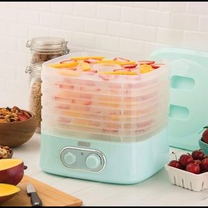 Compact Electric Food Dehydrator Machine Color Teal. Never been used